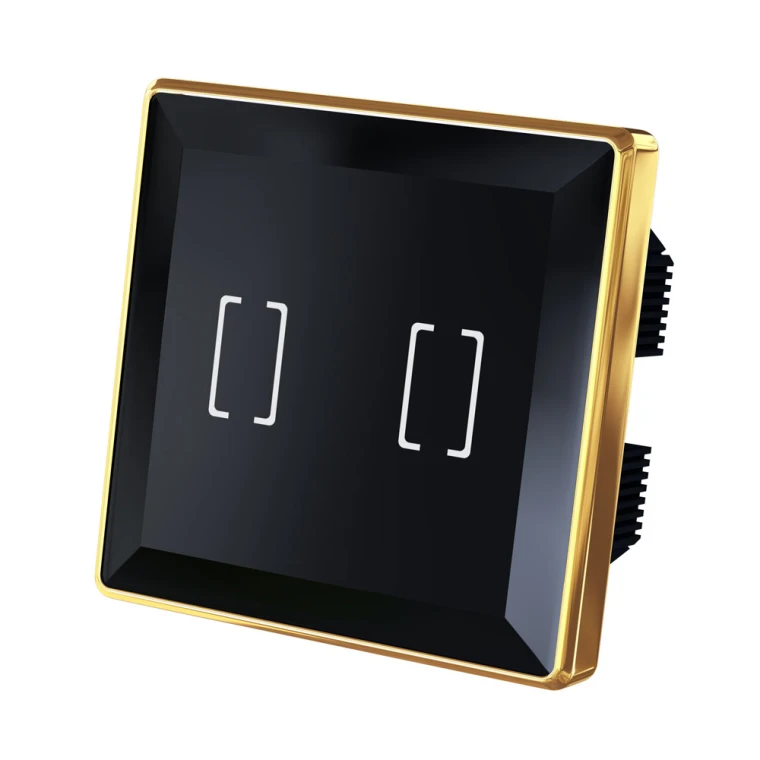 maya-aries-classic-series-mz2-golden_large_2x کلید لمسی دو پل هوشمند زیگبی مایا سری Aries مدل MZ2 - Image 1